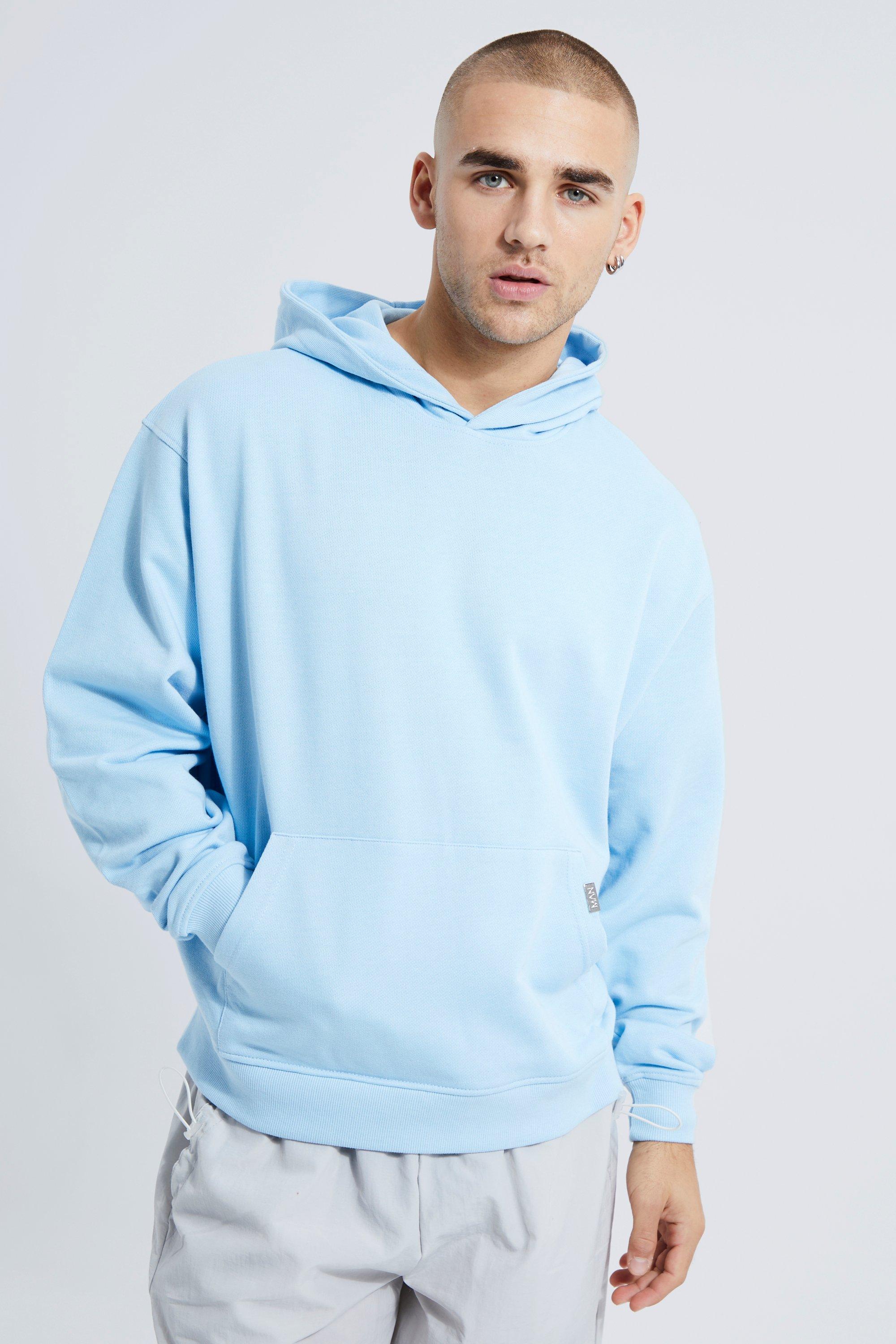 Boxy Heavy Loopback Hoodie boohooMAN USA